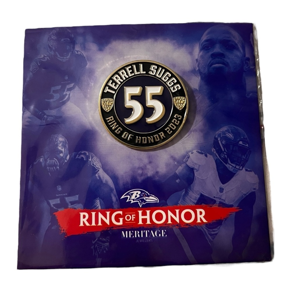 Baltimore Ravens Terrell Suggs Ring of Honor Commemorative Pin